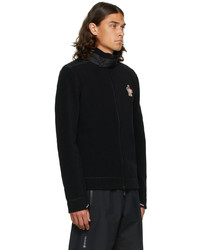 schwarze Fleece-Bomberjacke von MONCLER GRENOBLE