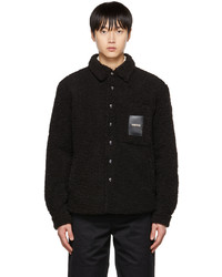 schwarze Fleece-Shirtjacke von Axel Arigato