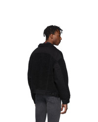 schwarze Fleece-Shirtjacke von Levis Made and Crafted