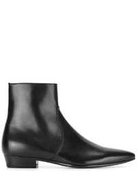 schwarze formelle Stiefel von Saint Laurent