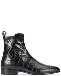 schwarze formelle Stiefel von Saint Laurent