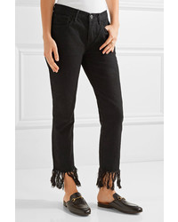 schwarze Jeans mit Fransen von 3x1
