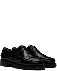 schwarze Leder Derby Schuhe mit Fransen von Sebago