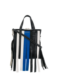 schwarze Shopper Tasche aus Leder mit Fransen von Balenciaga