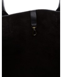 schwarze Shopper Tasche aus Leder mit Fransen von Lanvin