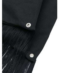 schwarze Shopper Tasche aus Segeltuch mit Fransen von MM6 MAISON MARGIELA