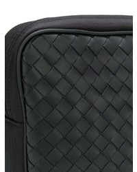 schwarze geflochtene Clutch Handtasche von Bottega Veneta