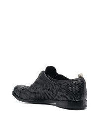 schwarze geflochtene Leder Oxford Schuhe von Officine Creative