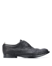 schwarze geflochtene Leder Oxford Schuhe von Officine Creative