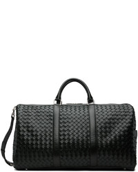 schwarze geflochtene Leder Reisetasche von Bottega Veneta