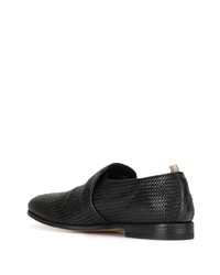 schwarze geflochtene Leder Slipper von Officine Creative