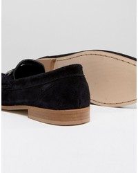 schwarze geflochtene Wildleder Slipper von Asos