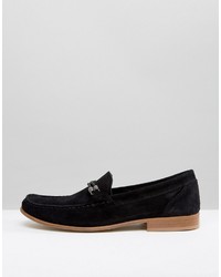 schwarze geflochtene Wildleder Slipper von Asos