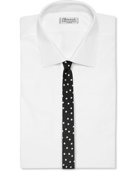 schwarze gepunktete Krawatte von Saint Laurent