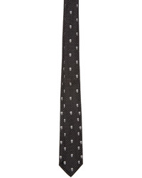 schwarze gepunktete Krawatte von Alexander McQueen