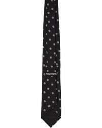 schwarze gepunktete Krawatte von Tom Ford