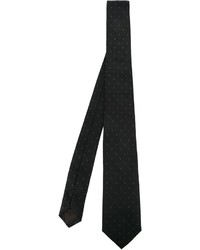 schwarze gepunktete Krawatte von Canali