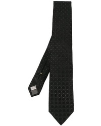 schwarze gepunktete Krawatte von Canali