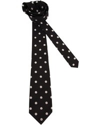 schwarze gepunktete Krawatte von Christian Dior