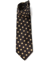 schwarze gepunktete Krawatte von Etro