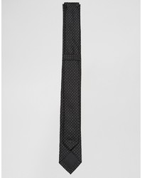 schwarze gepunktete Krawatte von Reclaimed Vintage