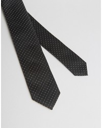 schwarze gepunktete Krawatte von Reclaimed Vintage