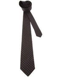 schwarze gepunktete Krawatte von Saint Laurent