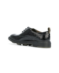 schwarze gepunktete Leder Derby Schuhe von Pezzol 1951