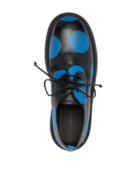 schwarze gepunktete Leder Derby Schuhe von Marsèll