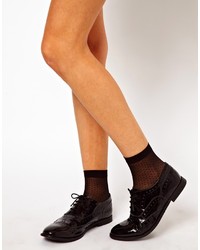 schwarze gepunktete Seidesocken von Asos