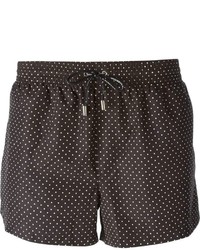 schwarze gepunktete Shorts von Dolce & Gabbana