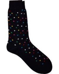 schwarze gepunktete Socken