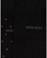 schwarze gepunktete Socken von Hugo Boss