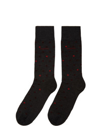 schwarze gepunktete Socken von BOSS