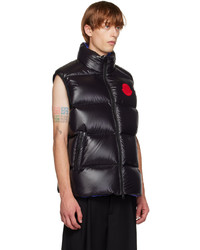 schwarze gesteppte ärmellose Jacke von Moncler Genius