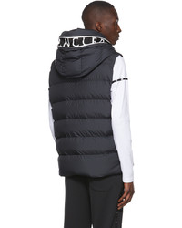 schwarze gesteppte ärmellose Jacke von Moncler