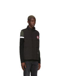 schwarze gesteppte ärmellose Jacke von Canada Goose