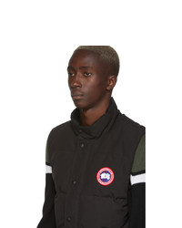 schwarze gesteppte ärmellose Jacke von Canada Goose