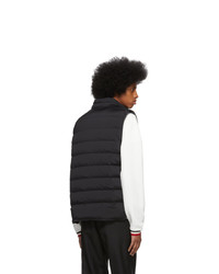 schwarze gesteppte ärmellose Jacke von Moncler