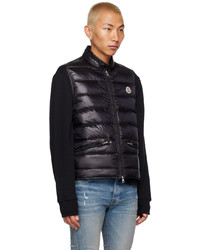 schwarze gesteppte ärmellose Jacke von Moncler