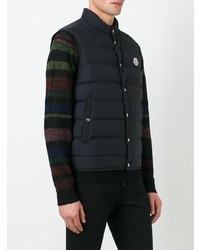 schwarze gesteppte ärmellose Jacke von Moncler