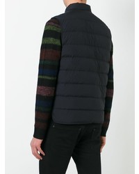 schwarze gesteppte ärmellose Jacke von Moncler