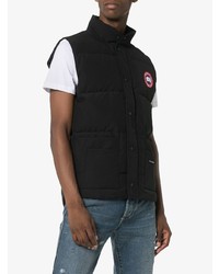 schwarze gesteppte ärmellose Jacke von Canada Goose