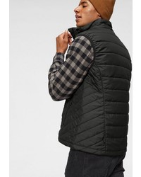 schwarze gesteppte ärmellose Jacke von Jack Wolfskin