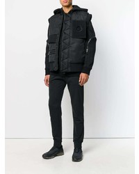 schwarze gesteppte ärmellose Jacke von Moncler