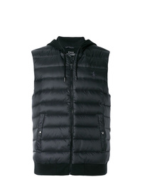 schwarze gesteppte ärmellose Jacke von Polo Ralph Lauren