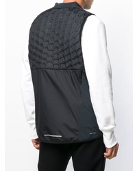schwarze gesteppte ärmellose Jacke von Nike