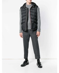 schwarze gesteppte ärmellose Jacke von MONCLER GRENOBLE