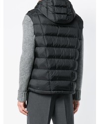 schwarze gesteppte ärmellose Jacke von MONCLER GRENOBLE