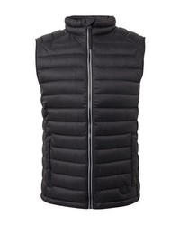 schwarze gesteppte ärmellose Jacke von Tom Tailor